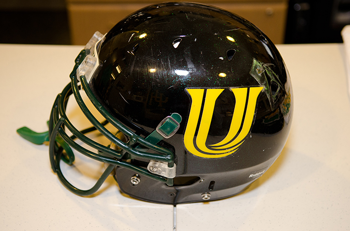 U-High football helmet