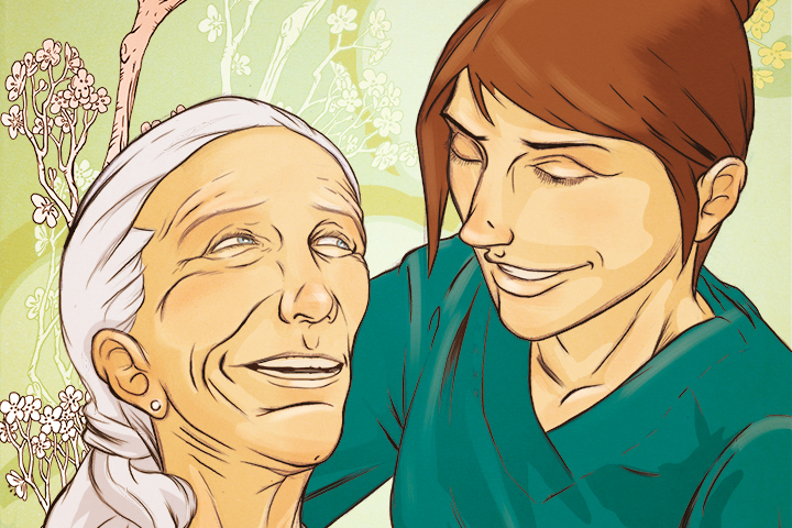 Elder care illustration
