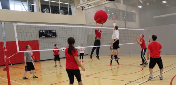 Students play Big Red Volleyball