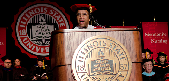President Al Bowman speaks at Founders Day Convocation