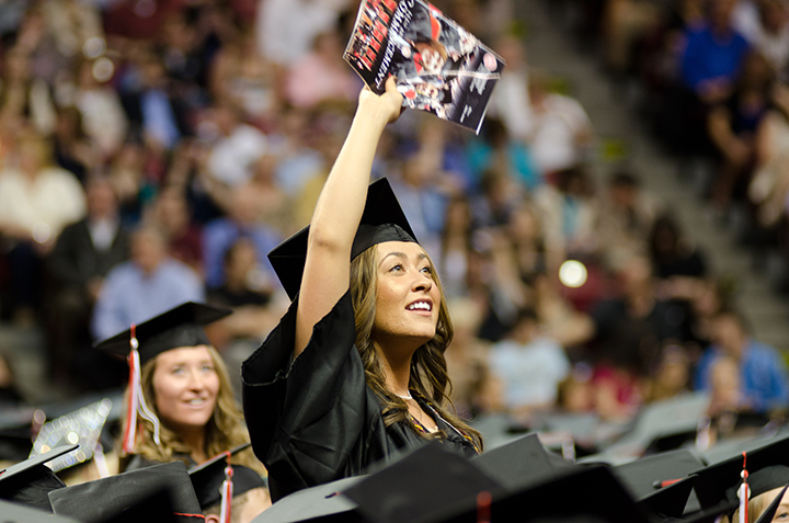 A student at the spring 2011 Commencement.