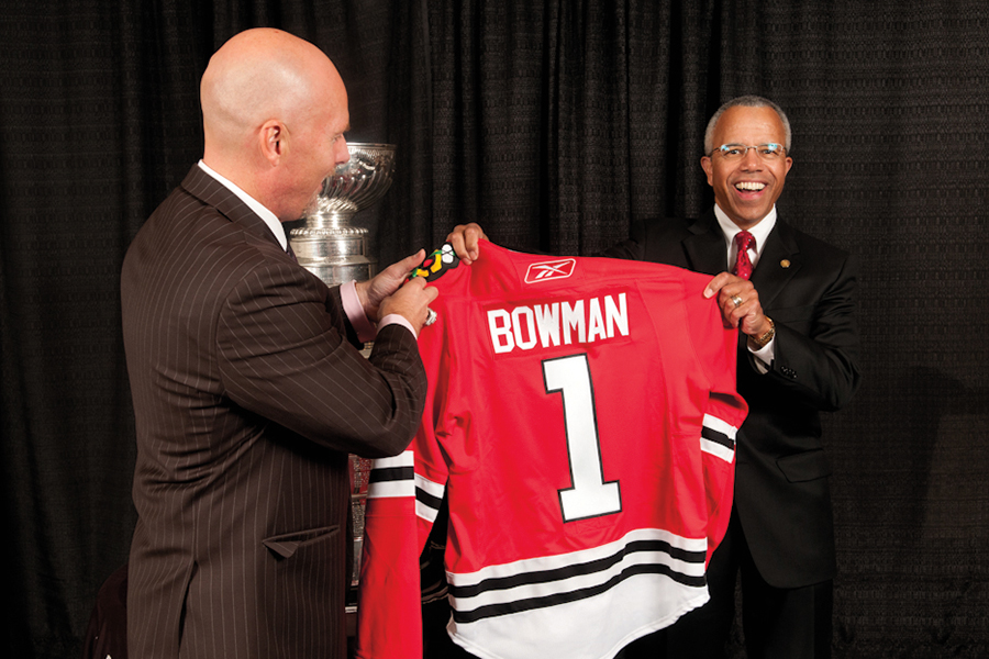 Bowman gets Hawks jersey