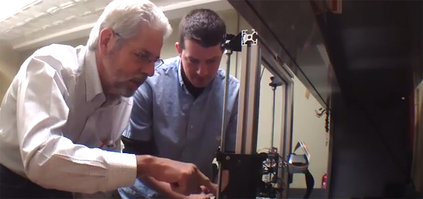 Dave and Rob work with 3-D printer