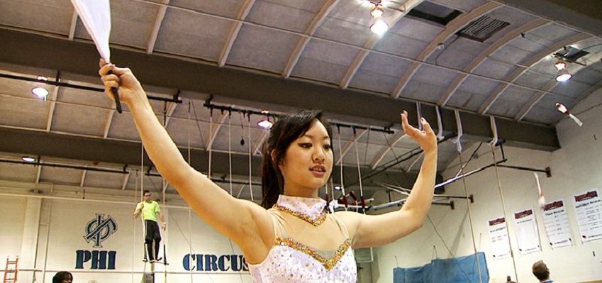 Jasmine Yu on a tightwire