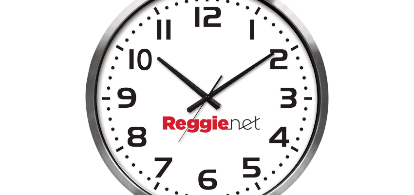 A clock with ReggieNet logo!