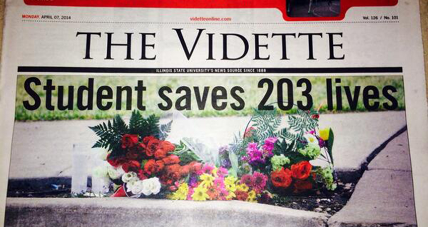 Vidette cover on April 7, 2014
