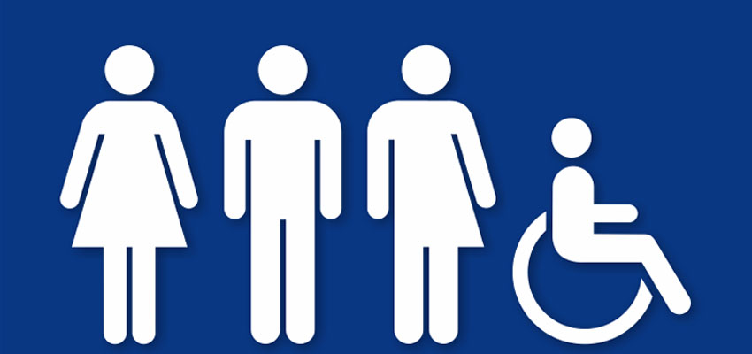 image of signage for all gender restrooms