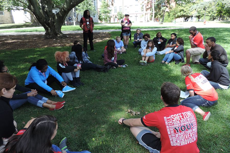Students at diversity retreat