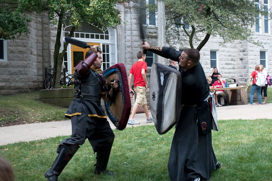Medieval Combat Club members fight