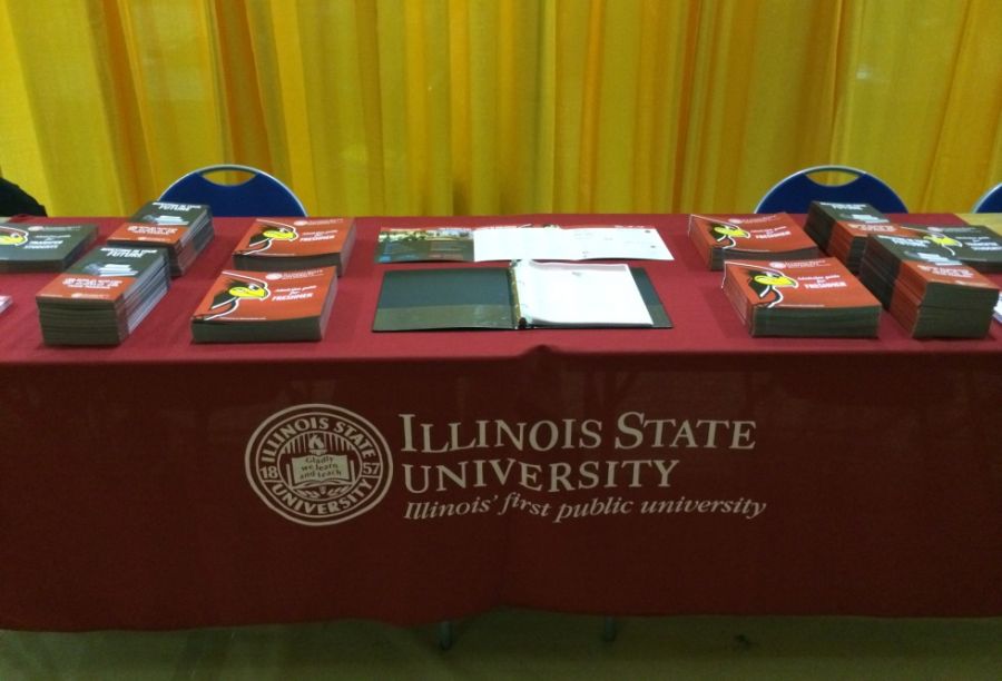 ISU table at a college fair