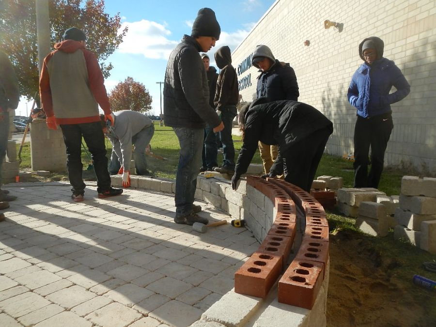 Students build NCHS patio