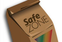 iameg of Safe Zone brown Bag logo