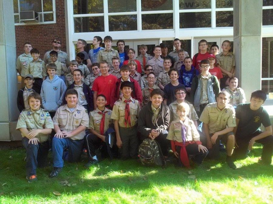 Boy Scouts pose for photo