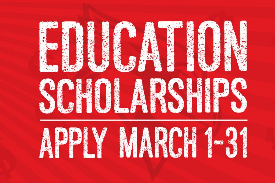 The scholarship application period begins Sunday, March 1 and ends Tuesday, March 31