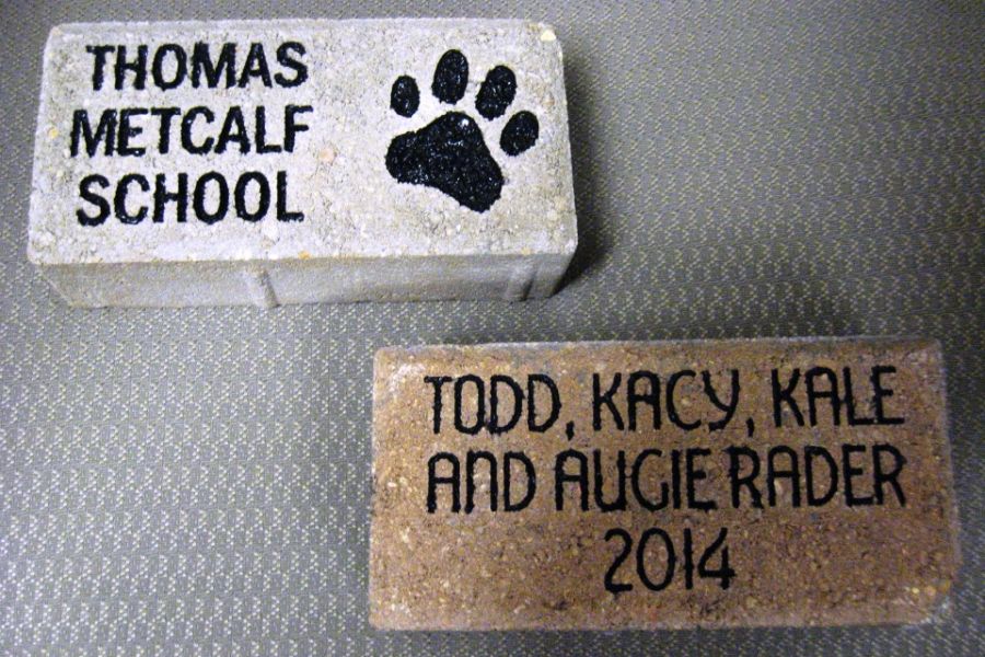 Engraved and personalized bricks are being sold for Metcalf's Fitness Trail.