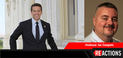 Reactions banner with Aaron Schock and Joe Zompetti