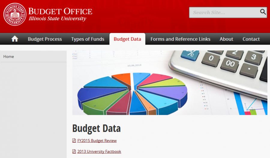 screen shot of budget office website