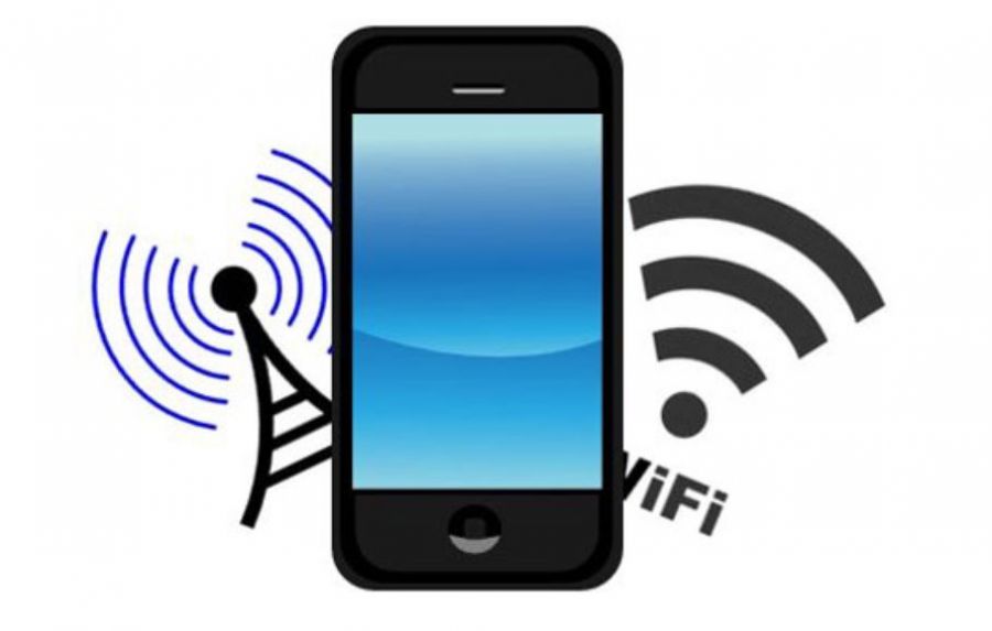 smartphone and wifi icons