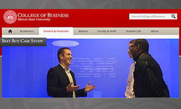 Image of College of Business website