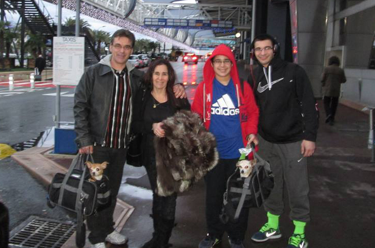 image of Ivan Stoniev, right, and his family.
