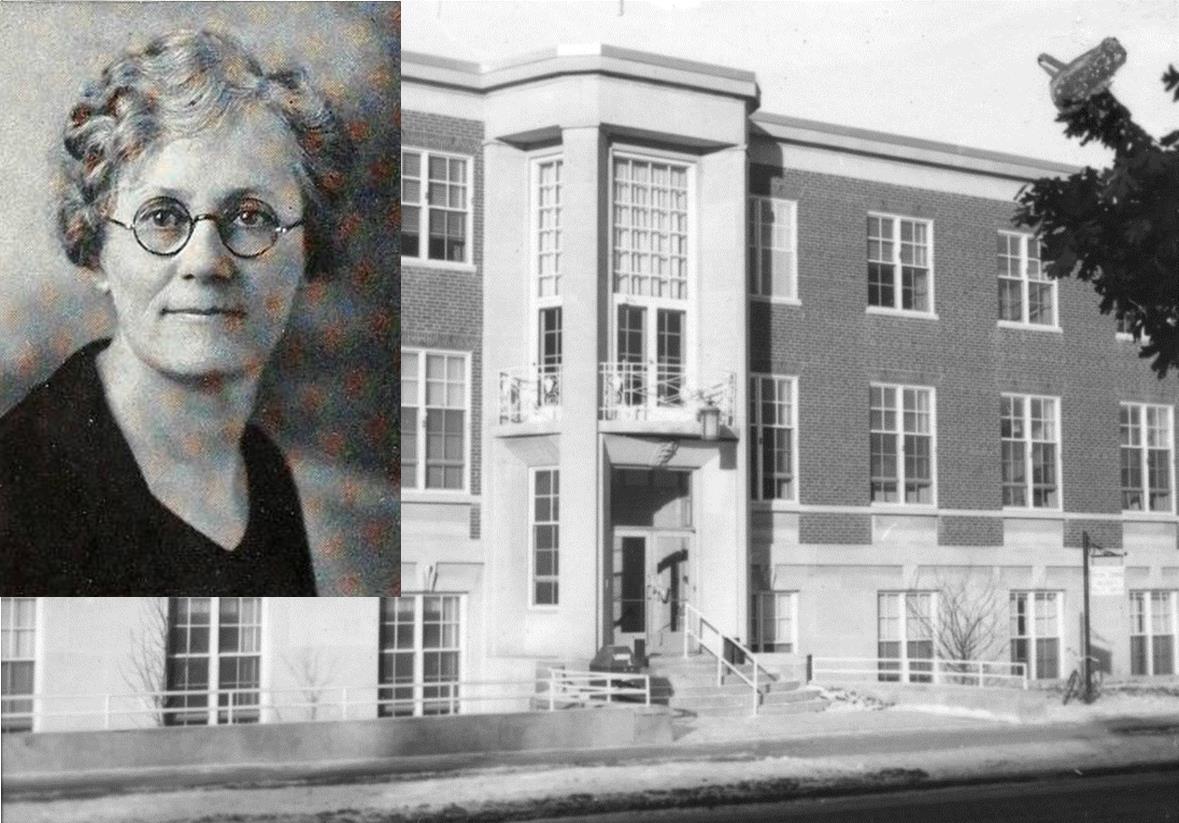 Dr. Rachel Cooper superimposed on building named for her