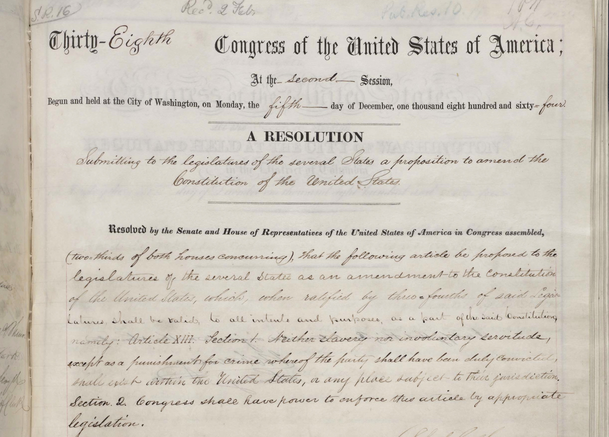 image of the 13th amendment