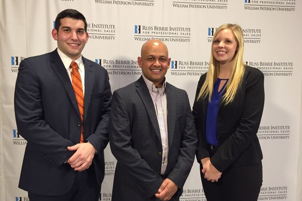 Mike Medwed (left), Illinois State Business Professor Duleep Delpechitre, and Morgan Rabas.