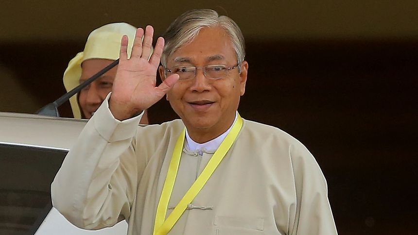 image of Newly elected Myanmar President Htin Kyaw
