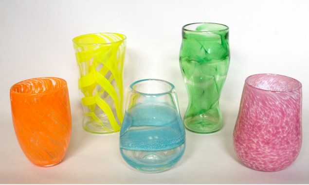 image of glass cups from ISU Gather Glass sale