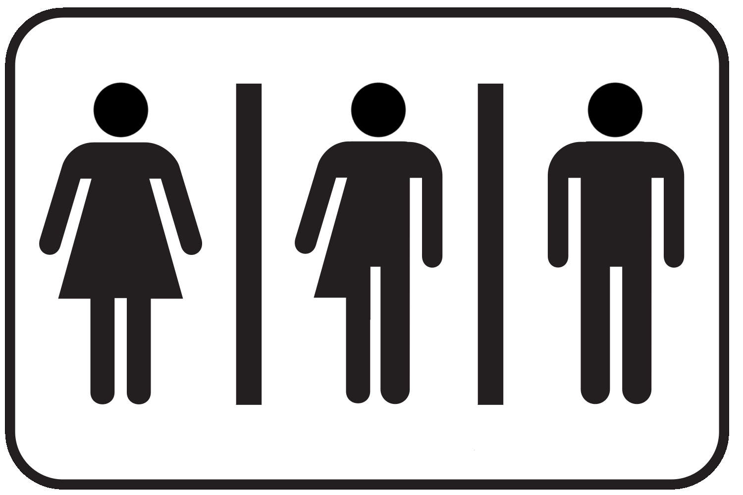 image of a Sign for a gender-neutral bathroom.
