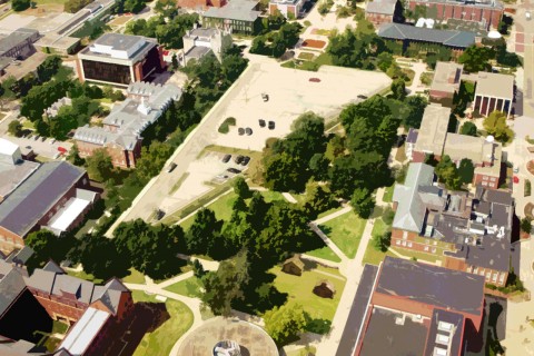 Aerial view of new Tri