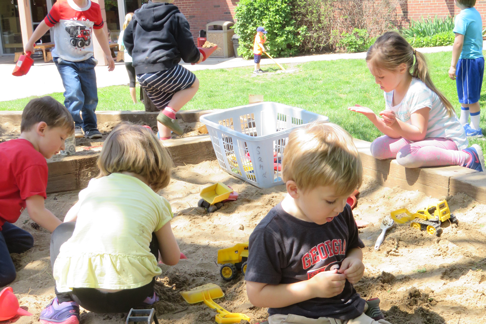 Kids play at Illinois State University's Child Care Center