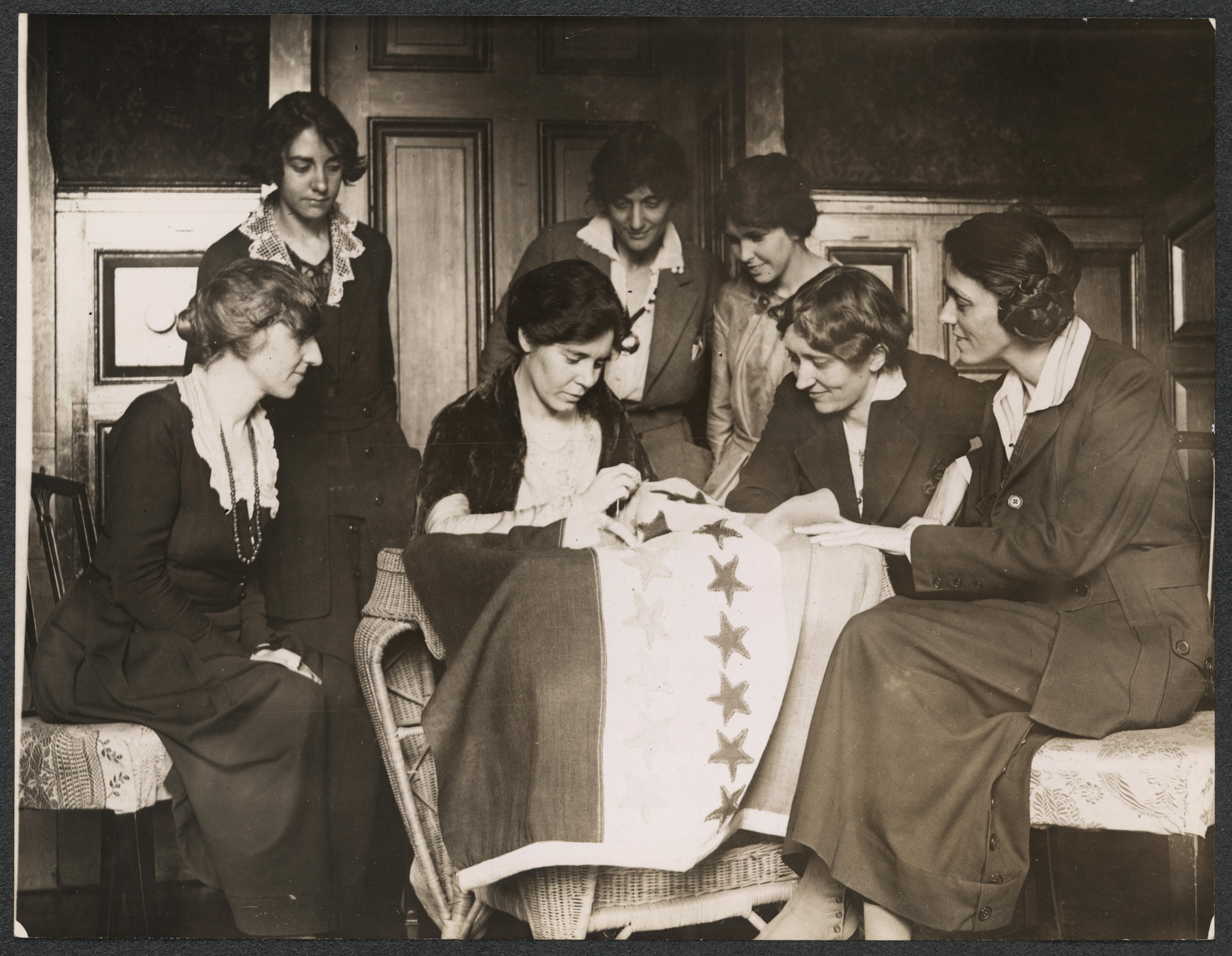 Image of Alice Paul and activists