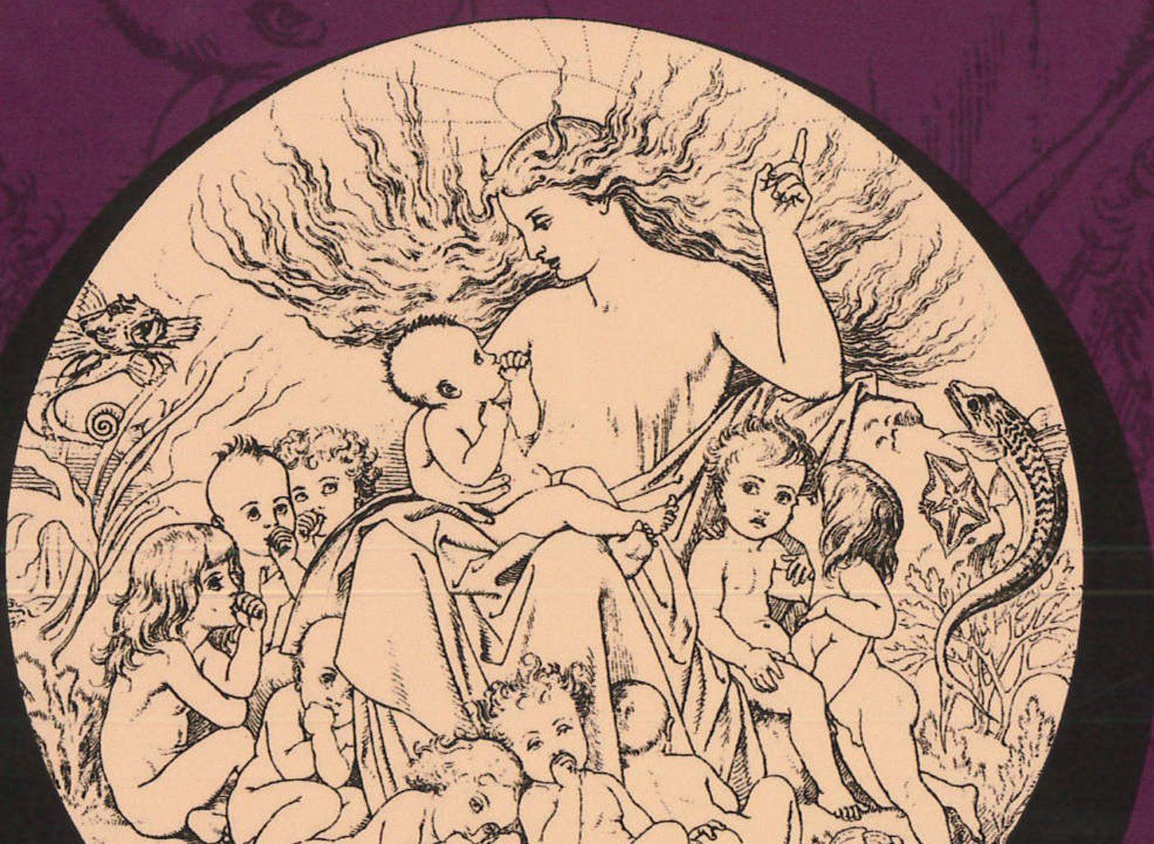 Image on the cover of Mothers in Children’s and Young Adult Literature from an illustration by Sir R. Noel Paton from Charles Kingsley’s The Water Babies.