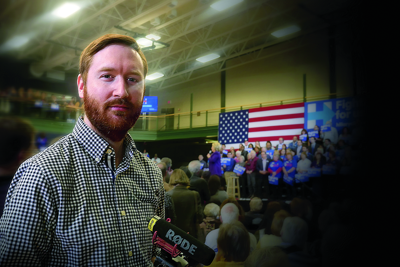 Griffin Hammond at a political rally
