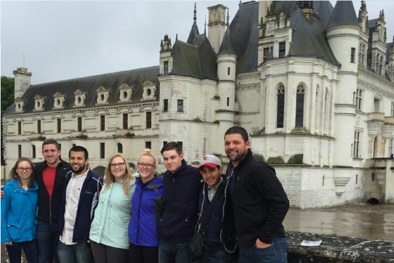 Illinois State Study Abroad students in the Loire Valley, France