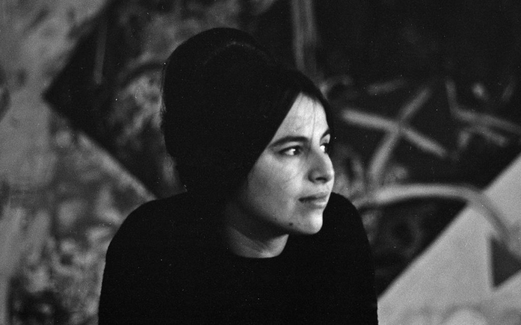 Image from the Eva Hesse documentary of the artist.