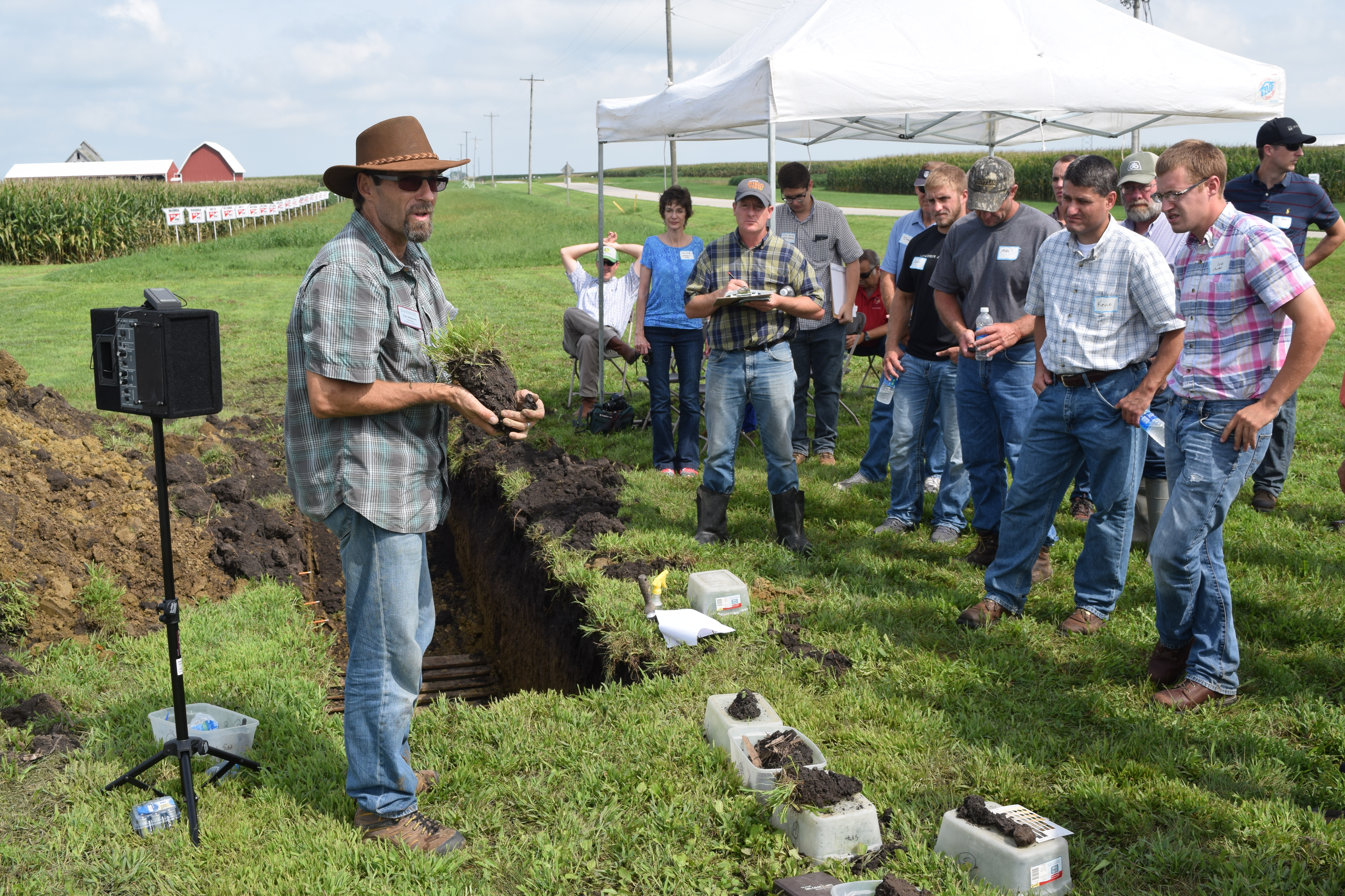 Clay Robinson, Agriculture professor, at work