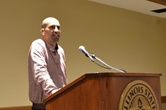 Steven Salaita at podium