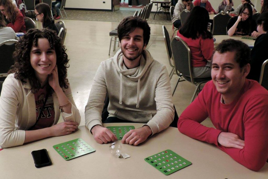 Students playing Bingo at the 2015 Chillax program