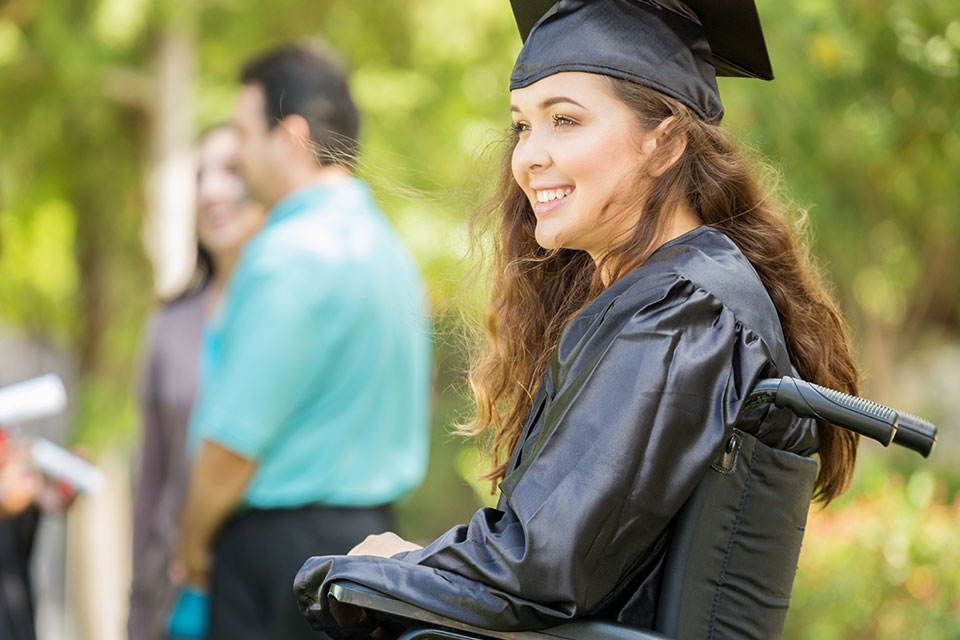Student in a graduation cap