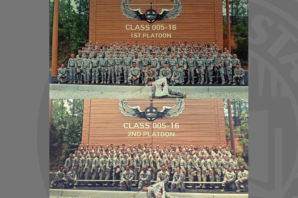 Cadet Campbell in Air Assault Class of 005-16 Platoon