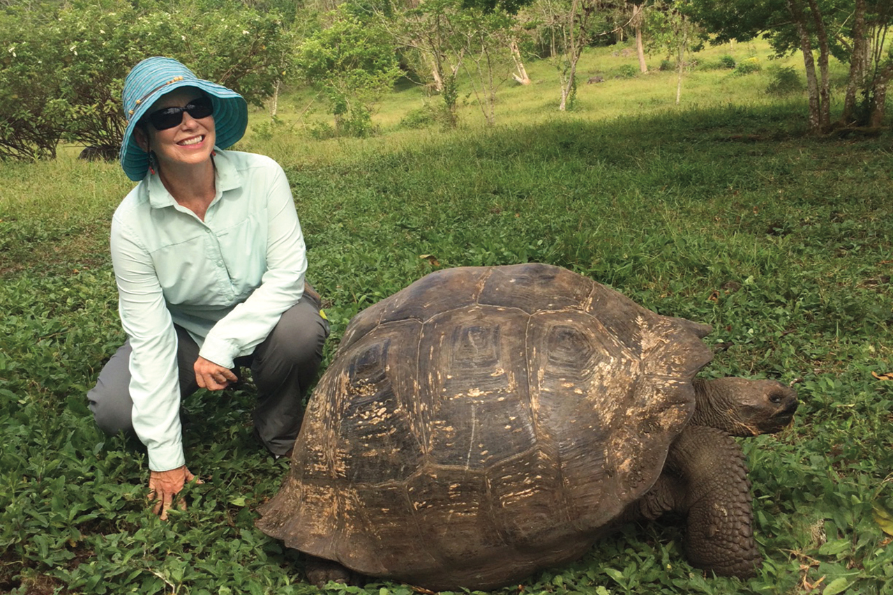 Dianne Ashby with turtle
