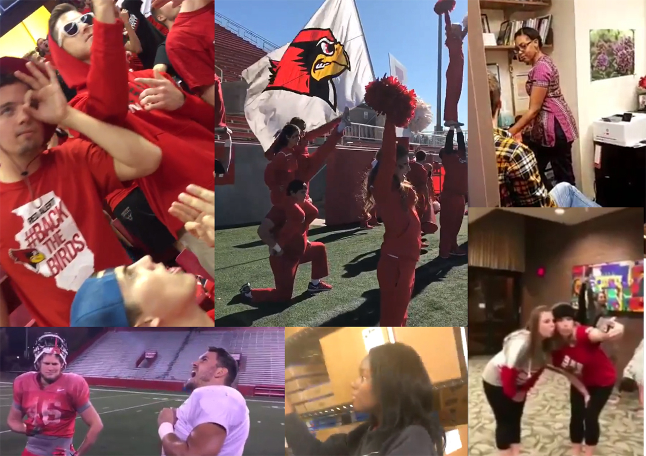 Students and staff across campus participated in the Mannequin Challenge in November 2016.