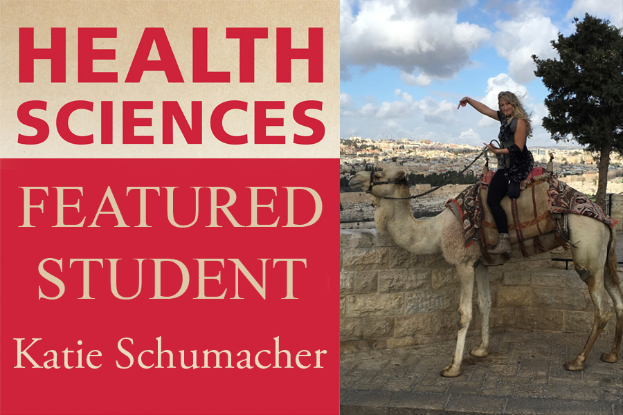 Health Sciences Featured Student Katie Schumacher on a horse