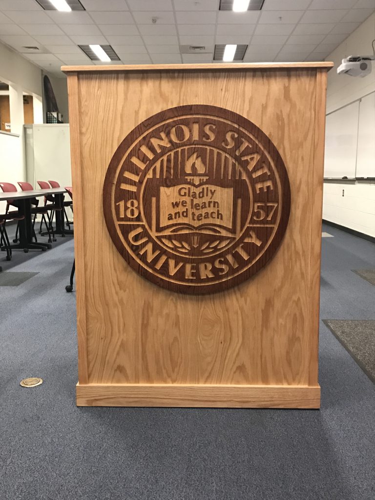 image of the New commencement podium
