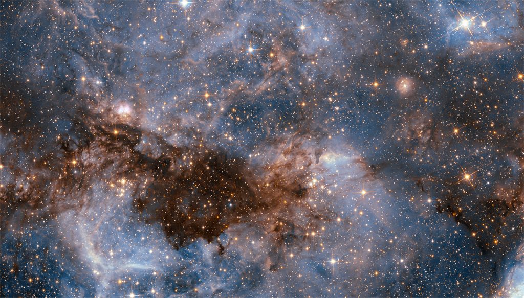 A Hubble image of a Large Magnetic Cloud (LMC) in the Milky Way galaxy. Photo by ESA/Hubble & NASA