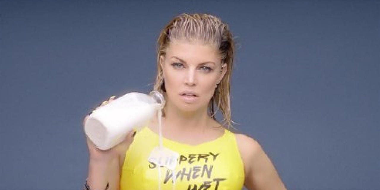 Image of the singer Fergie from a music video.