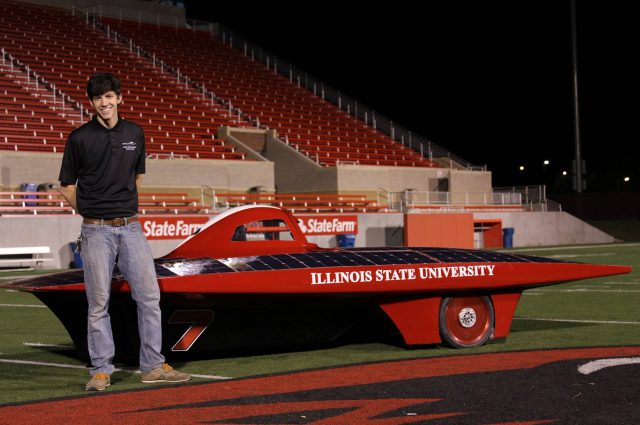 Cole Berglind with Illinois State Solar Car