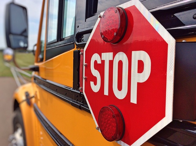 K-12 School bus stop sign